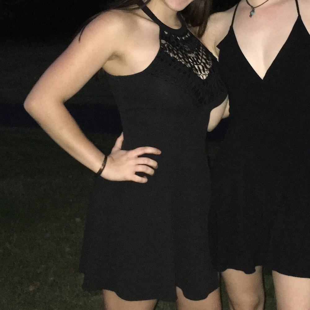 Material Girl Black Mini Dress - Picture 2 of 2